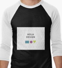 hola design modern art Men's Baseball ¾ T-Shirt