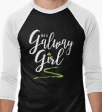 I'm a Galway Girl, white and green Men's Baseball ¾ T-Shirt