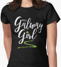 I'm a Galway Girl, white and green Women's Fitted T-Shirt