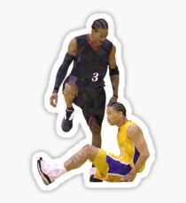 Allen Iverson Steps Over Tyronn Lue Low Poly Sticker
