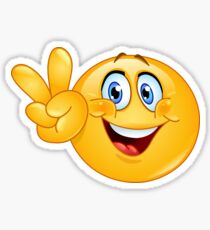 Peace Out Emoji: Stickers | Redbubble
