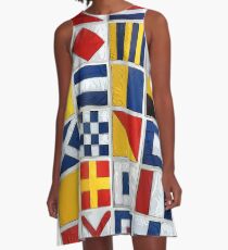 Seeflaggen A-Linien Kleid