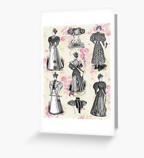 Fashion From The Old Days Greeting Card