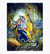 Radha Krishna Jhula Leela Photographic Print