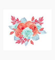 Saftiger Blumenstrauß Fotodruck