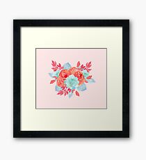 Blush pink - succulent bouquet Framed Print