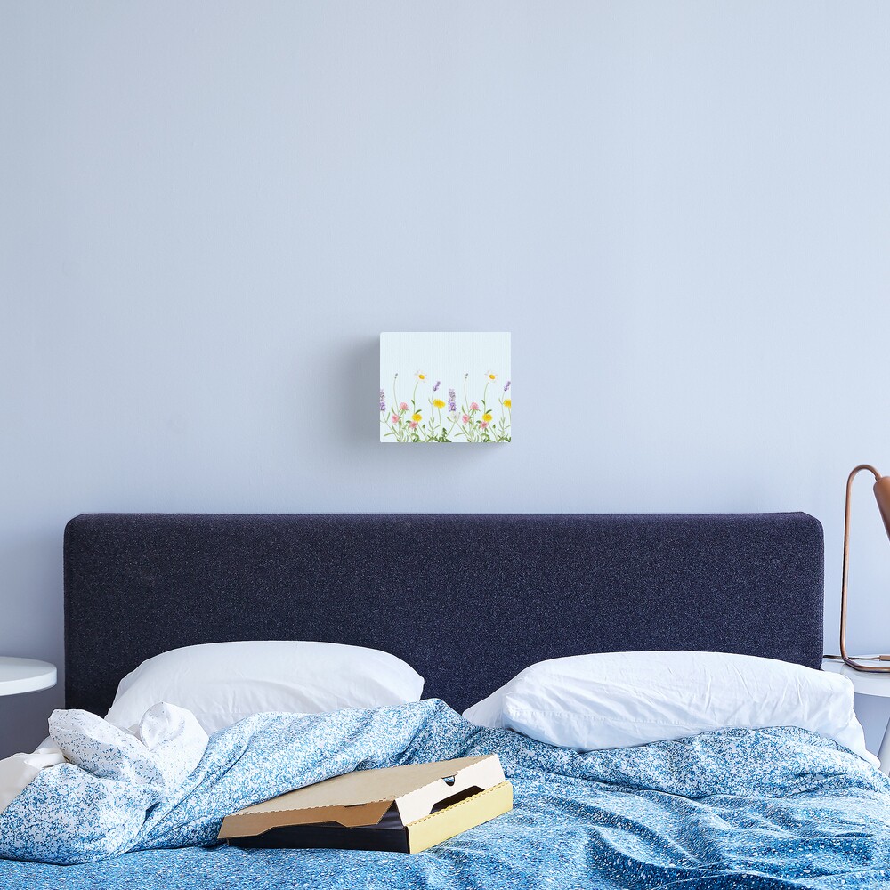 Pastel cyan - wildflower dreams Canvas Print