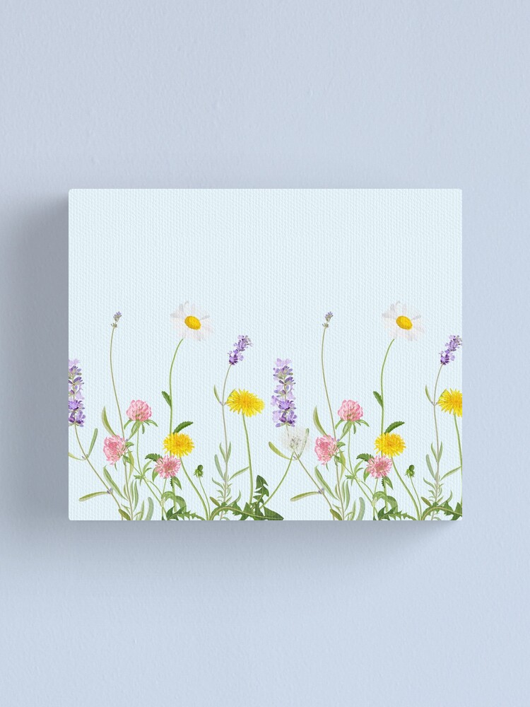 Alternate view of Pastel cyan - wildflower dreams Canvas Print