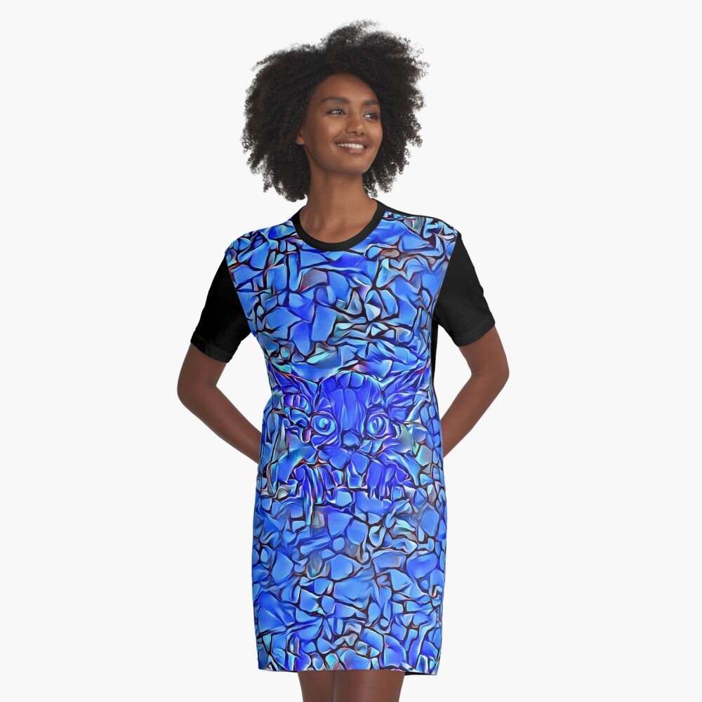 Blue stones Graphic T-Shirt Dress