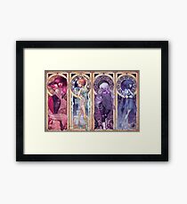 Jugendstil-Edelsteine Gerahmtes Wandbild