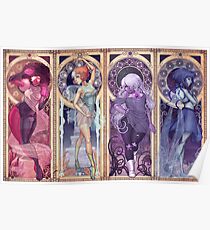 Art Nouveau Gems Poster