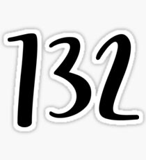 732 Area Code (Black) Sticker