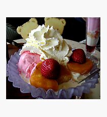 Ice Cream and Fruit Photographic Print