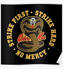 Cobra kai - Streik erste - Streik schwer - keine Gnade HD Logo Poster