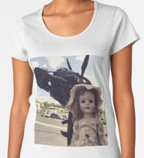 Creepy Doll with Metal Horse Women's Premium T-Shirt