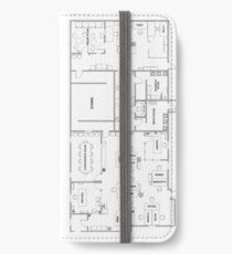 Der Bürogrundriss iPhone Flip-Case/Hülle/Skin