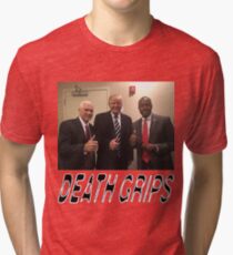 TRUMP PENCE CARSON DEATH GRIPS PCM MEMES Tri-blend T-Shirt