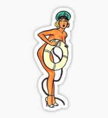 Vintage Pin-up Sexy Sailor Sticker