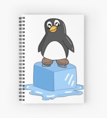 Penguin on ice Spiral Notebook