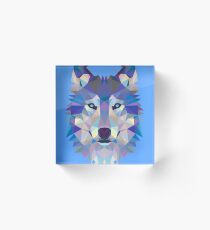Geometric Wolf Acrylic Block