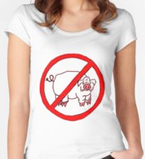 No Hogs Circle Women's Fitted Scoop T-Shirt