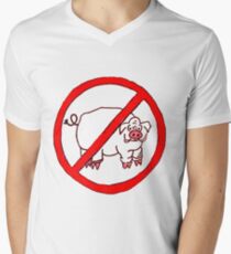 No Hogs Circle Men's V-Neck T-Shirt
