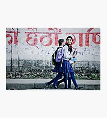 Blue Tights Photographic Print