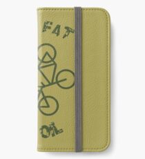 Burn Fat Not Oil Recycle Code Parody Green Graphic iPhone Wallet/Case/Skin