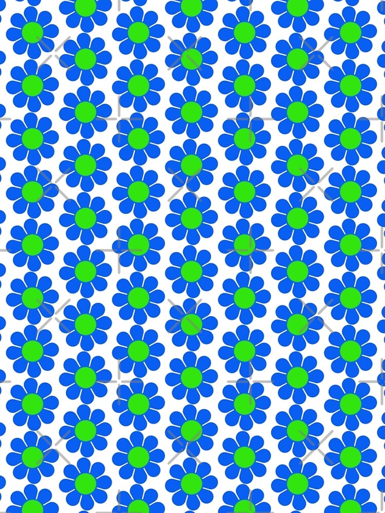 Blue Green Hippy Flower Daisy by hilda74