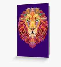Geometric Lion Greeting Card