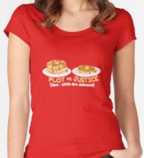 PLOT VS. JUSTICE Women's Fitted Scoop T-Shirt