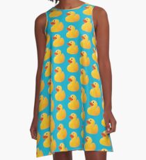 Rubber Duck polygon art A-Line Dress