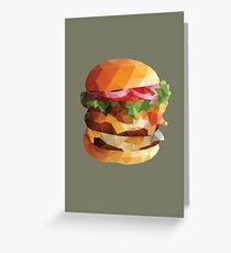 Gourmet Burger Polygon Art Grußkarte