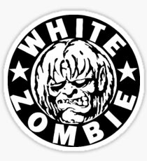 White Zombie (Black) Sticker