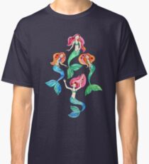 Merry Mermaids in Watercolor Classic T-Shirt