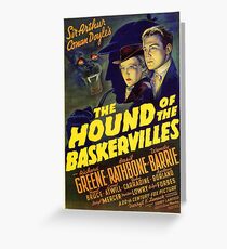 Sherlock Holmes Hound of the Baskervilles movie poster Greeting Card