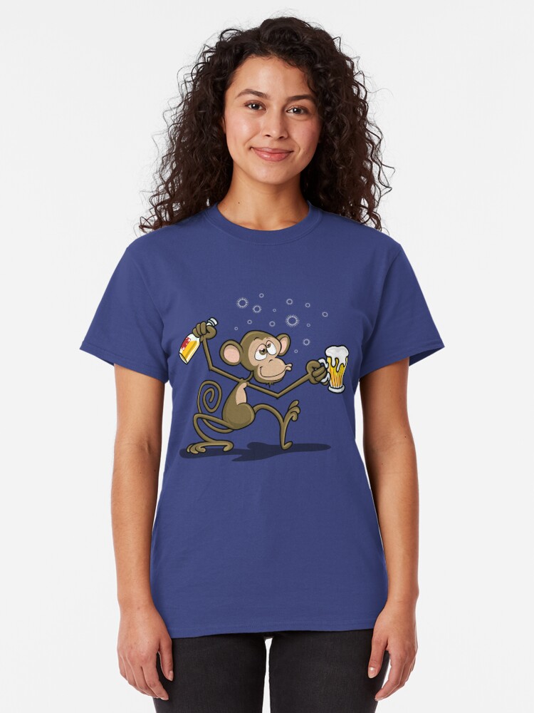 drunk monkey t shirt