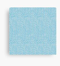 Hand Knit Sky Blue Canvas Print
