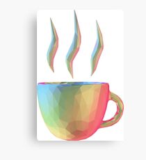 Rainbow Cup of Coffee Canvas Print