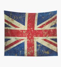 Grunge Union Jack - Scratched Metal Effect Tapestry