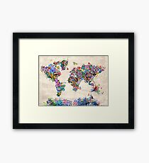 world map Framed Print