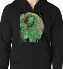 heartless ram faced lady Zipped Hoodie