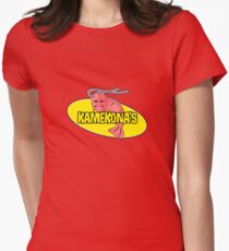 Kamekona's Shrimp Logo (Outline) Women's Fitted T-Shirt