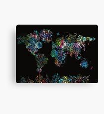 world map mandala 8 Canvas Print