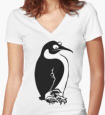 Penguin Women's Fitted V-Neck T-Shirt