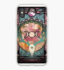 Vinilo o funda para iPhone Cráneo de ciervo lunar
