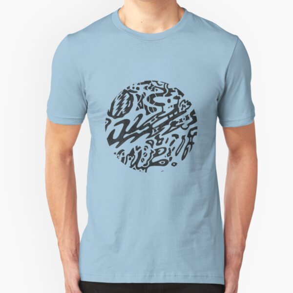 Midnight b&w circle Slim Fit T-Shirt