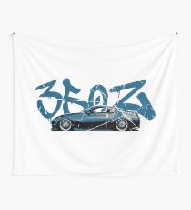 Nissan 350z Blue Wall Tapestry
