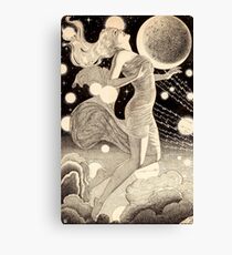 Vintage Science Fiction Stars and Planets Pulp Story Illustration Canvas Print