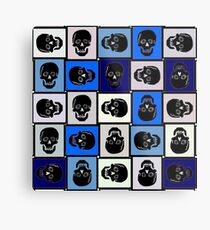 Skulldiggery Blue Metal Print